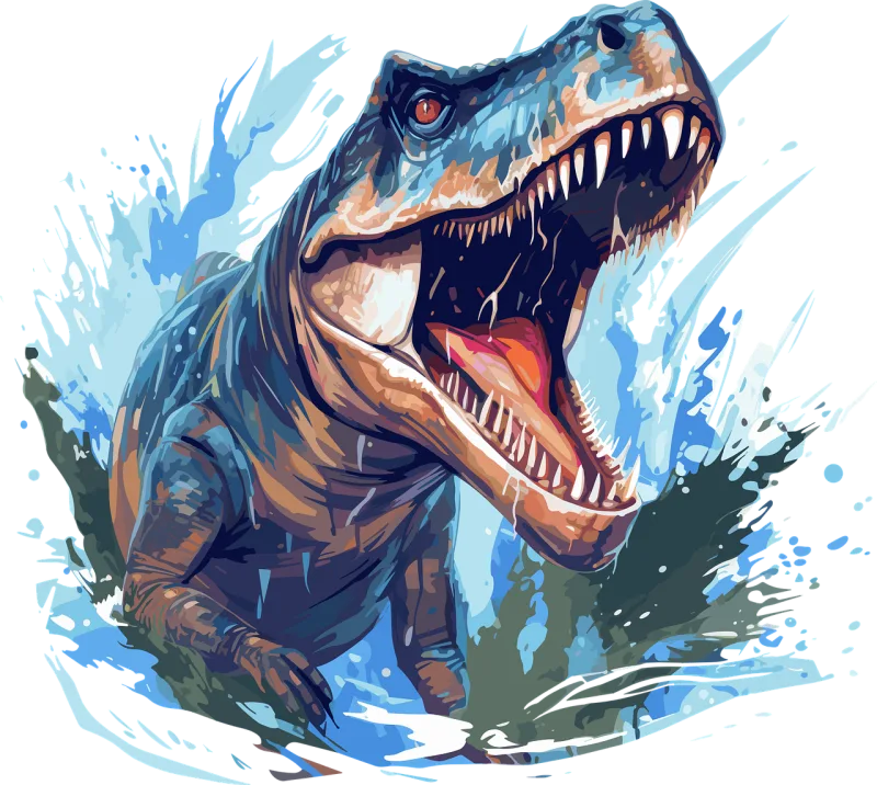 Dinosaur oil painting Prehistoric art Dinosaur illustration Stickdatei – Kinder