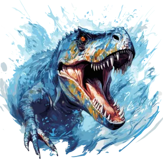 Dinosaur oil painting Prehistoric art Dinosaur illustration Stickdatei