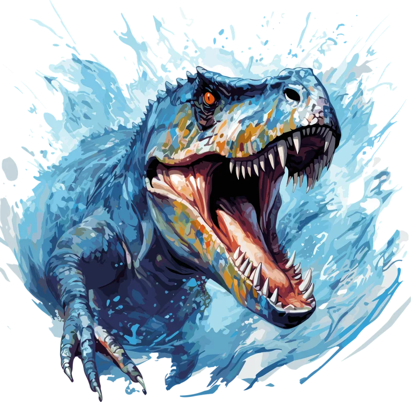 Dinosaur oil painting Prehistoric art Dinosaur illustration Stickdatei – Kinder