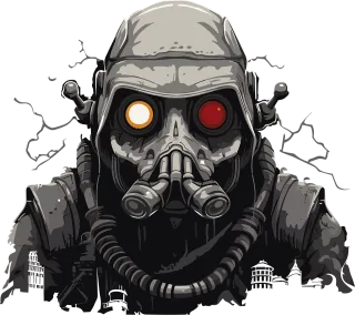 Ai generated Apocalyptic cyborg Post-apocalyptic Stickdatei