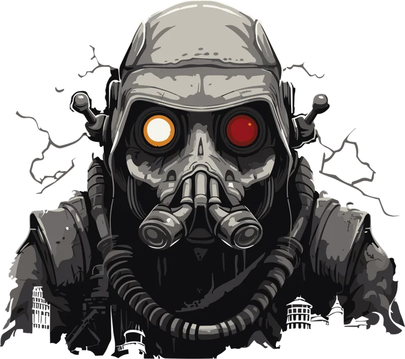 Ai generated Apocalyptic cyborg Post-apocalyptic Stickdatei – Kinder