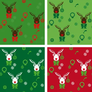 Reindeer Garland Pattern Stickdatei