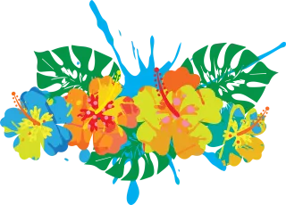 Tropical Hibiscus Flower Stickdatei