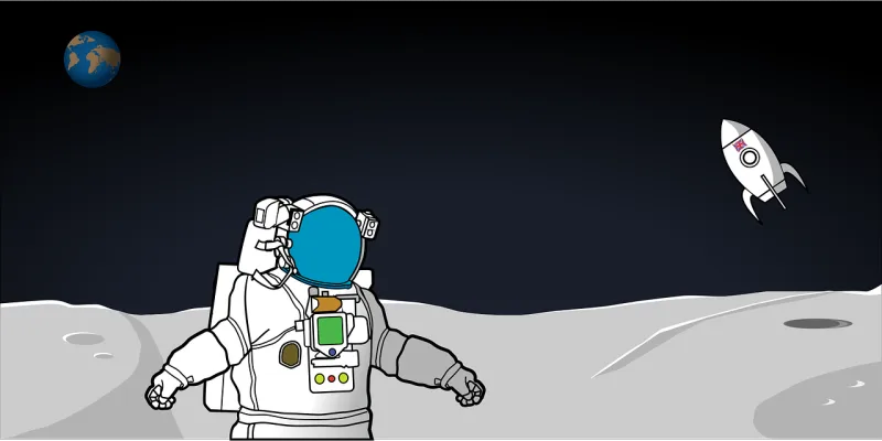 Moon Astronaut Planet Stickdatei – Kinder