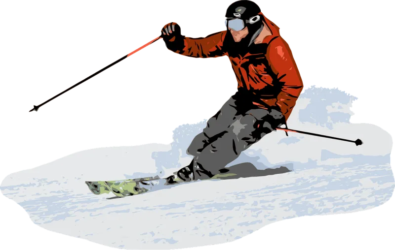 Skier Mountain To snow Stickdatei – Sport