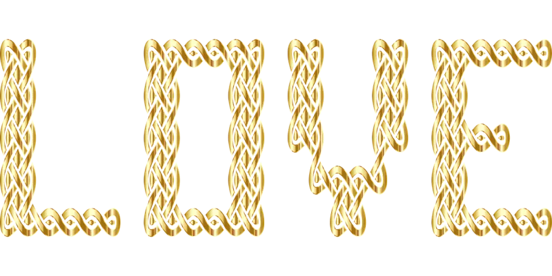 Love Celtic knot Typography Stickdatei – Herzen & Liebe
