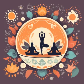 Yoga Lotus Asana Stickdatei – Blumen