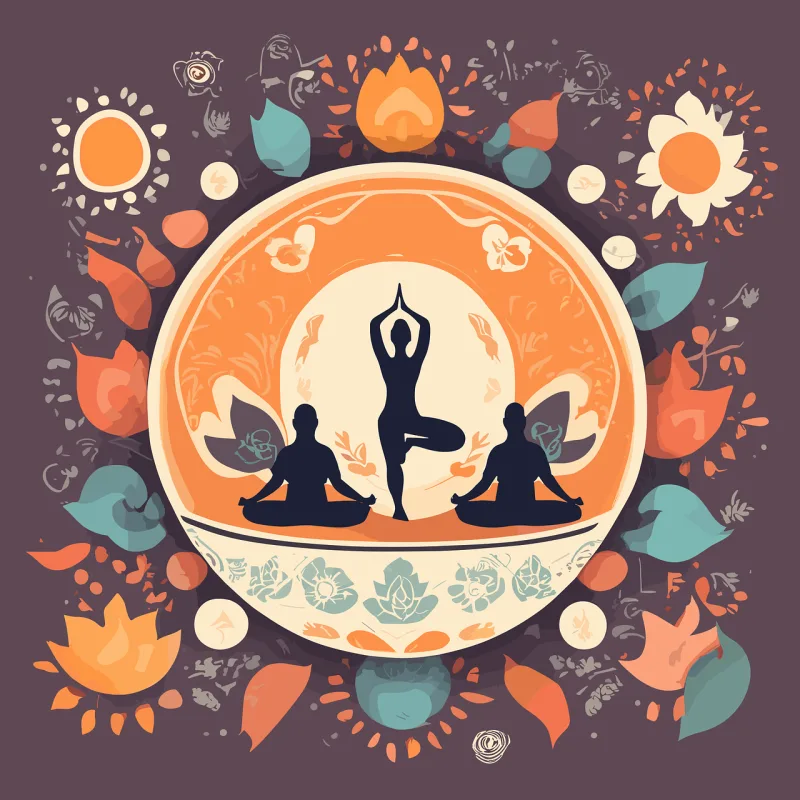 Yoga Lotus Asana Stickdatei – Blumen
