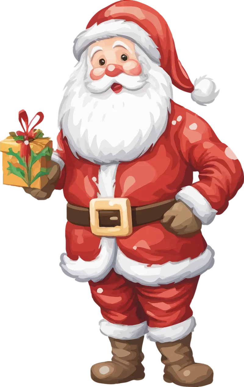 Santa claus Christmas Holidays Stickdatei – Weihnachten