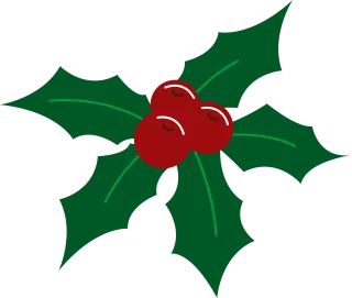 Holly Holly leaves Christmas Stickdatei