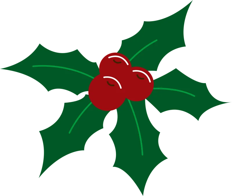 Holly Holly leaves Christmas Stickdatei – Weihnachten