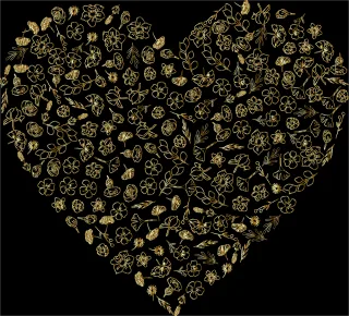 Heart Flowers Love Stickdatei