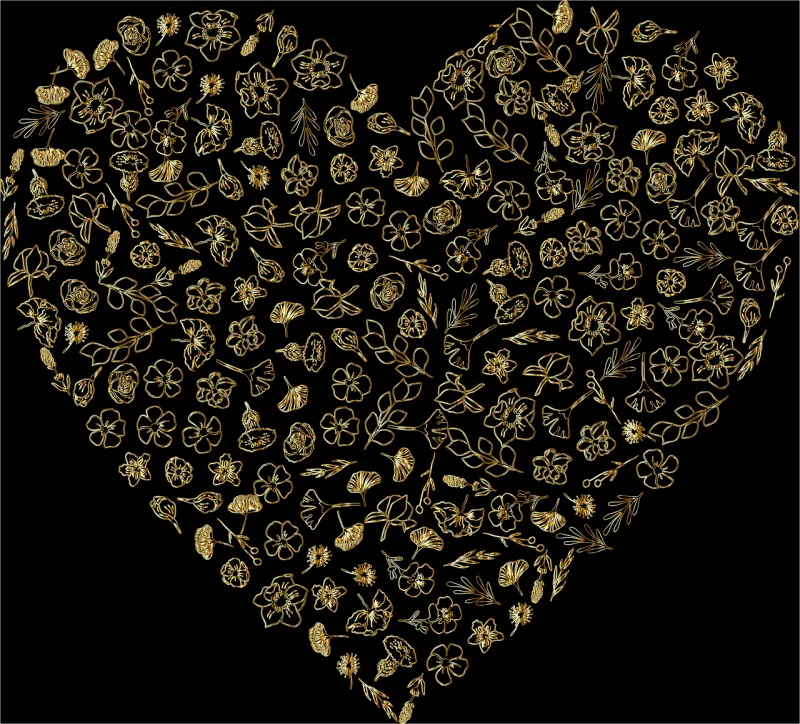 Heart Flowers Love Stickdatei – Herzen & Liebe