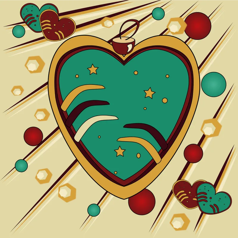 Heart Christmas heart Christmas Stickdatei – Herzen & Liebe