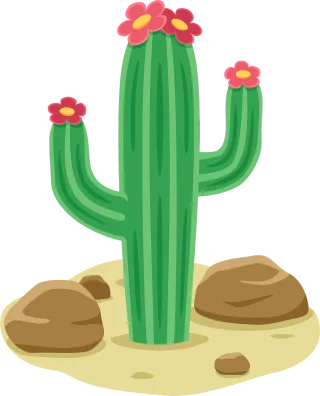 Cactus Desert Nature Stickdatei