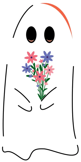 Ghost Flowers Flower background Stickdatei