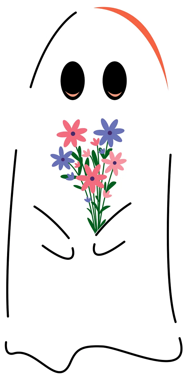 Ghost Flowers Flower background Stickdatei – Blumen