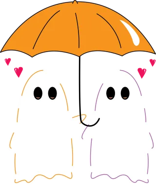 Ghosts Lovers Kawaii Stickdatei