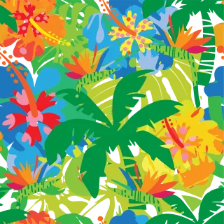 Palm trees Tropical Seamless pattern Stickdatei