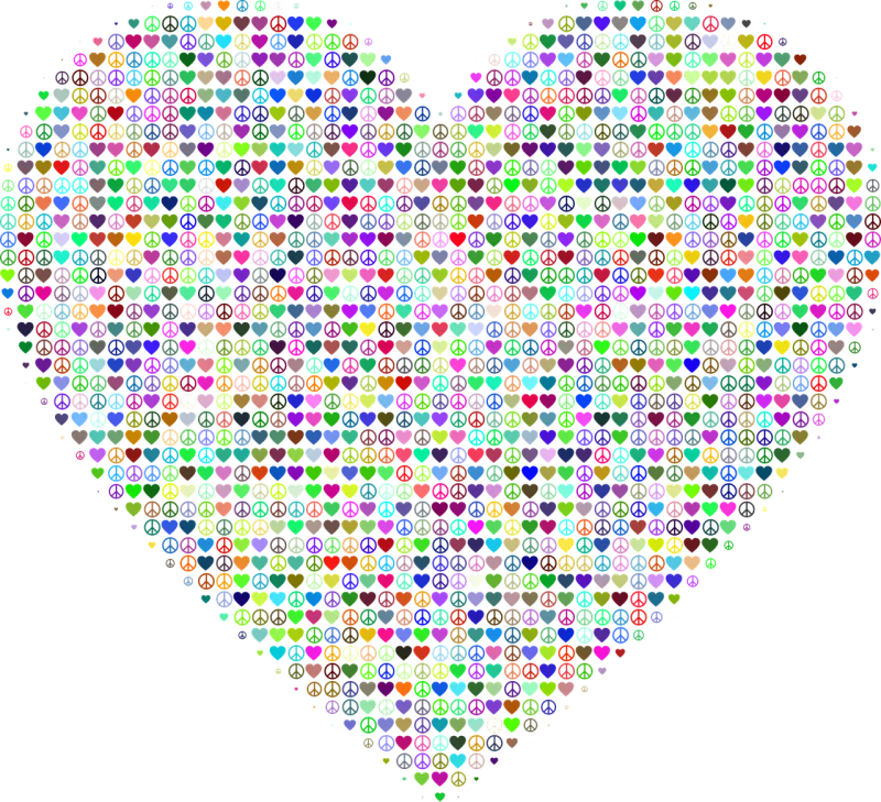 Heart Love Peace Stickdatei – Herzen & Liebe