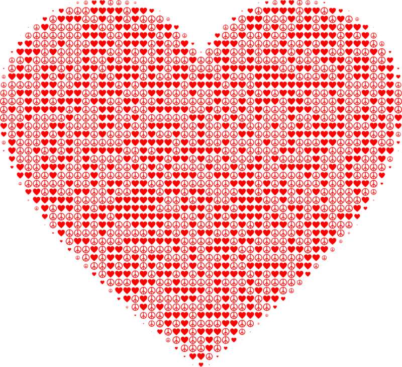 Heart Love Peace Stickdatei – Herzen & Liebe