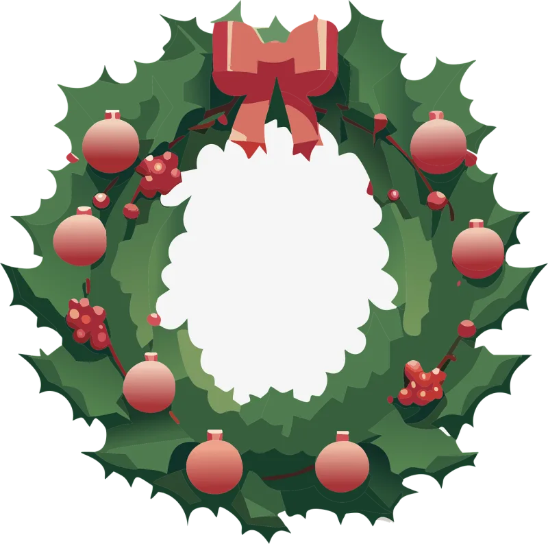 Christmas wreath Cutout Decoration Stickdatei – Weihnachten