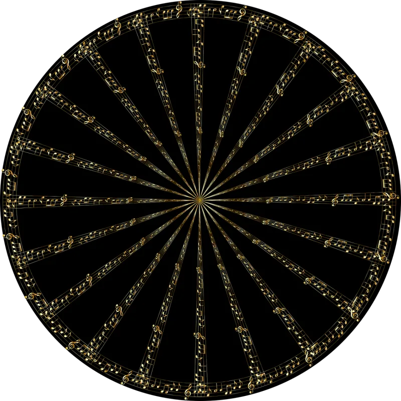 Wheel Music Musical notes Stickdatei – Musik