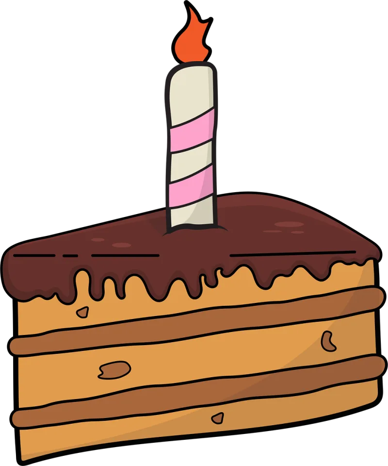 Cake Candle Slice Stickdatei – Kinder