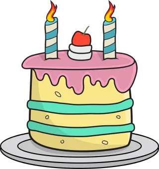 Cake Dessert Candles Stickdatei