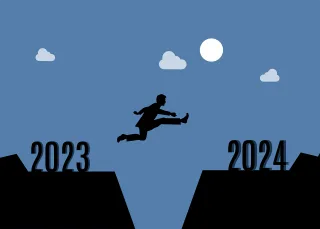 Man Cliff Jumping Stickdatei