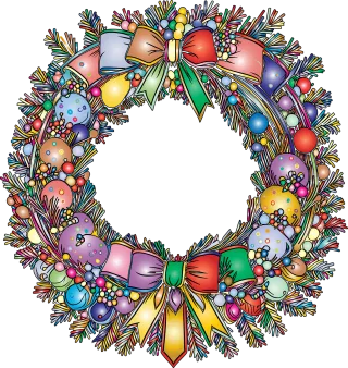 Wreath Christmas Festive Stickdatei