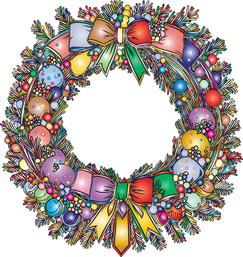 Wreath Christmas Festive Stickdatei – Weihnachten
