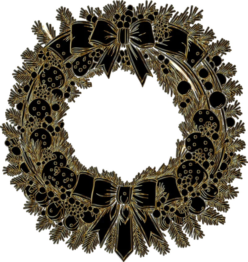 Wreath Christmas Festive Stickdatei – Weihnachten