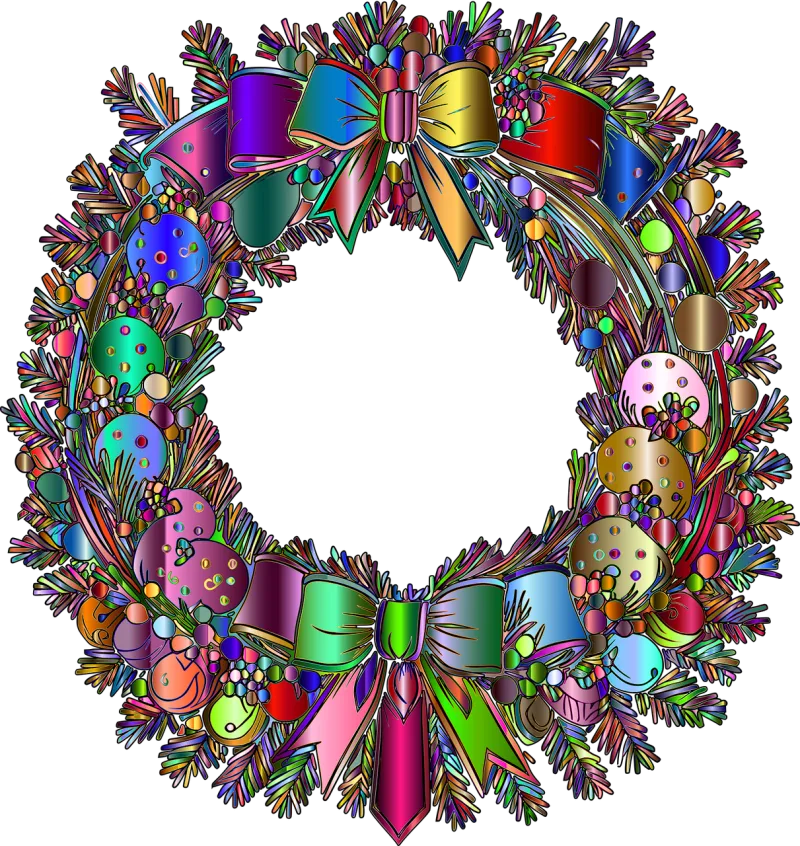 Wreath Christmas Nature Stickdatei – Weihnachten