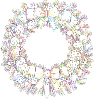 Wreath Christmas Festive Stickdatei