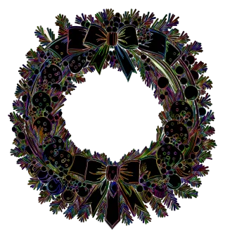 Wreath Christmas Festive Stickdatei