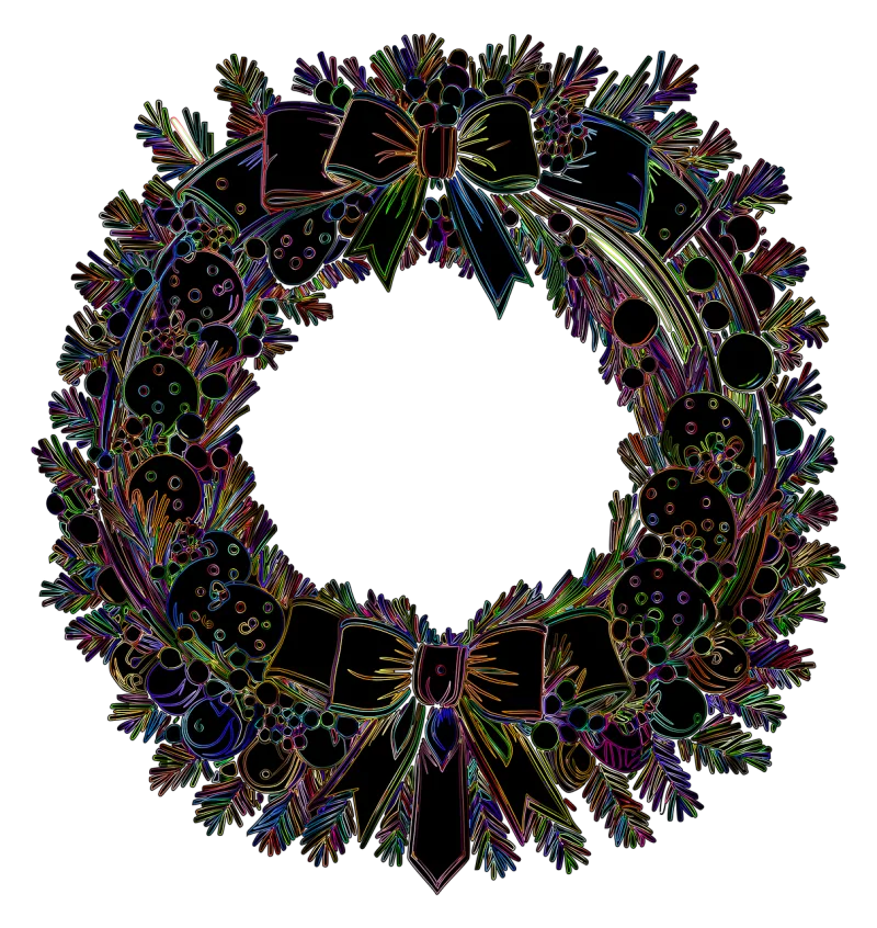 Wreath Christmas Festive Stickdatei – Weihnachten