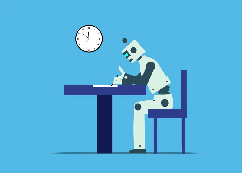 Robot Artificial intelligence Writing Stickdatei – Kinder