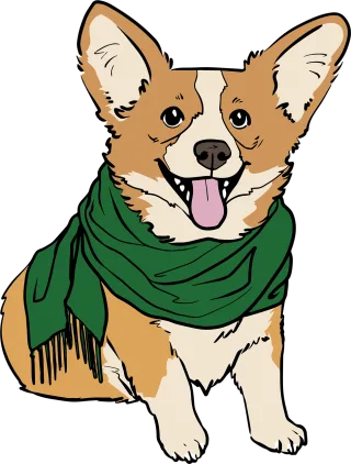 Corgi Dog Pet Stickdatei