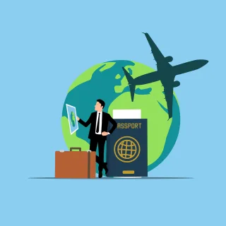 Traveler Passport Plane Stickdatei