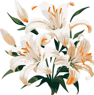 Ai generated Flowers Lilies Stickdatei