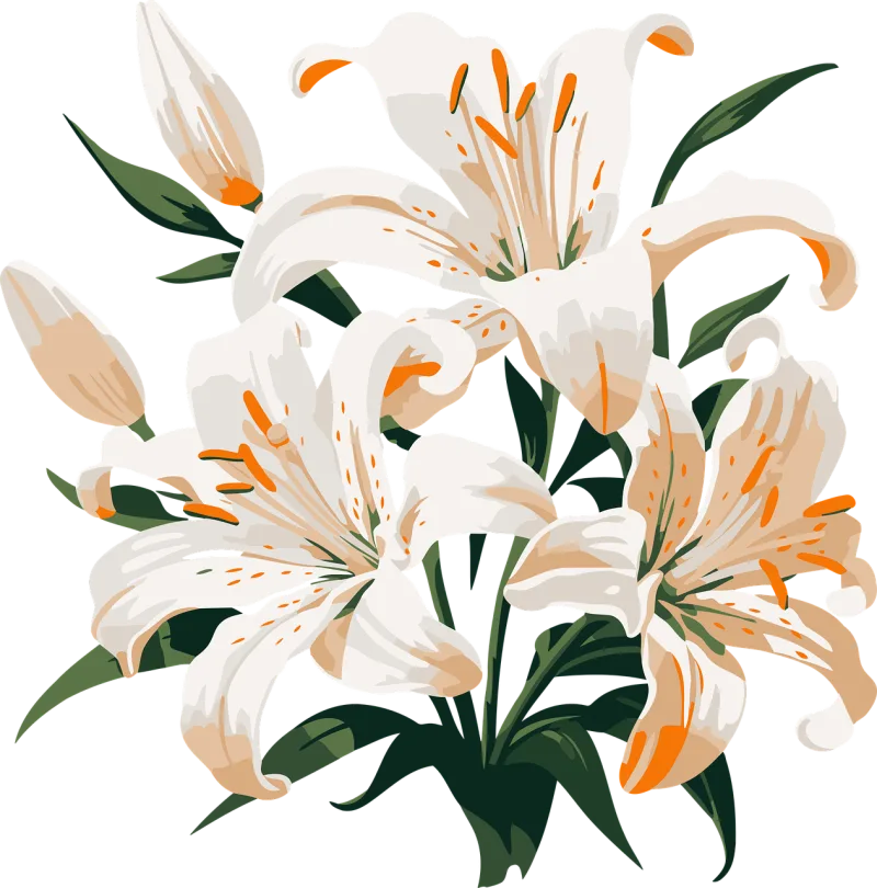 Ai generated Flowers Lilies Stickdatei – Blumen