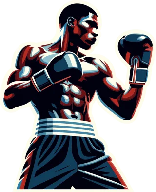 Ai generated Boxer Boxing Stickdatei