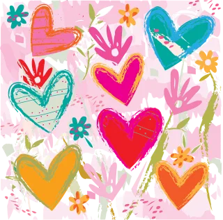 Hearts Beautiful flowers Flowers Stickdatei – Herzen & Liebe