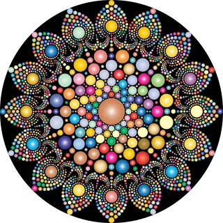 Mandala Circles Dots Stickdatei