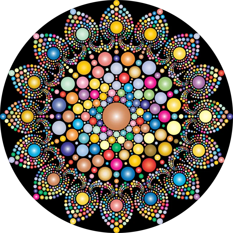 Mandala Circles Dots Stickdatei – Kinder