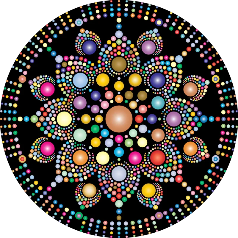 Mandala Circles Dots Stickdatei – Kinder