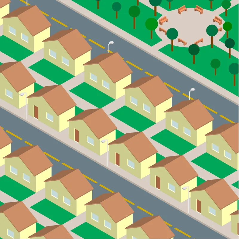 Town City Village Stickdatei – Natur