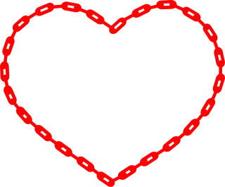 A heart Red Chain Stickdatei