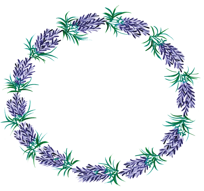 Lavender Wreath Flowers Stickdatei – Blumen